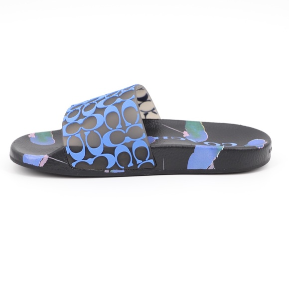Coach Women’s Udele Signature Floral Printed Slide Sandals - Picture 11 of 14
